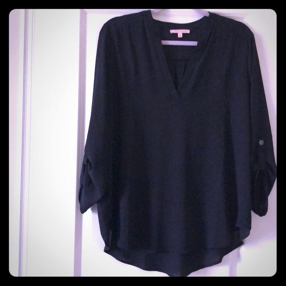 Gibson Latimer Black Blouse Size Large